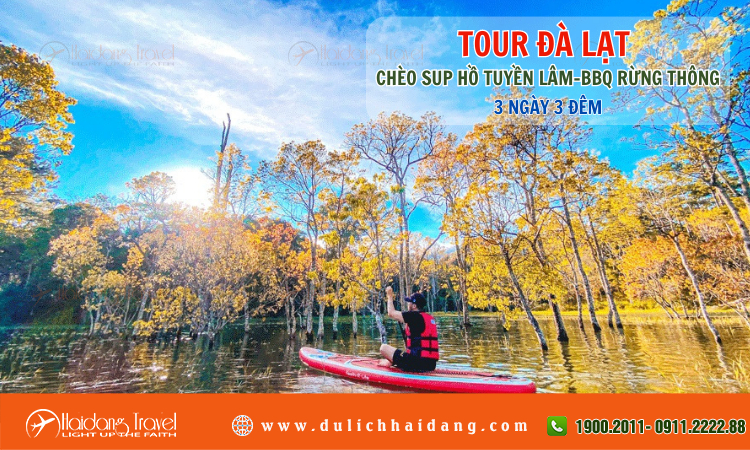 Tour Đà Lạt Chèo SUP Hồ Tuyền Lâm BBQ Rừng Thông 3 ngày 3 đêm 